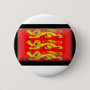 Chapa Redonda De 5 Cm Bandera de Francia-Basse Normandie