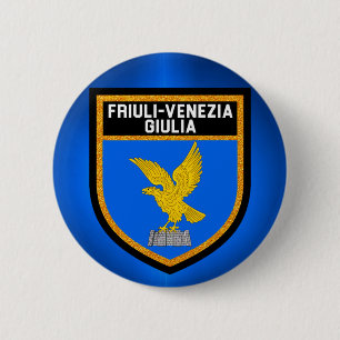 Chapa Redonda De 5 Cm Bandera de Friuli-Venezia Giulia