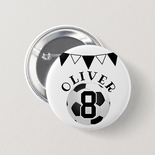 Chapa Redonda De 5 Cm Bandera de Fútbol Bandera Banderas Niños Cumpleaño (Anverso y reverso)