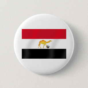 Chapa Redonda De 5 Cm Bandera de fútbol del desierto de Egipto