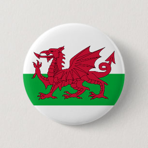 Chapa Redonda De 5 Cm bandera de Gales