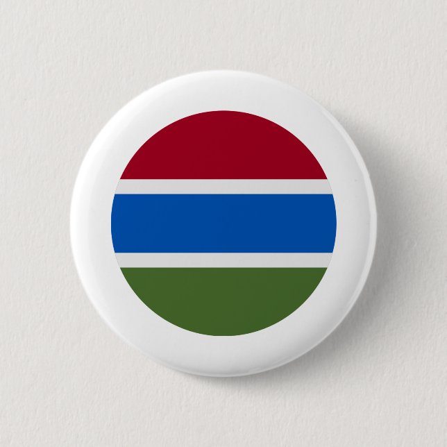 Chapa Redonda De 5 Cm Bandera de Gambia (Anverso)