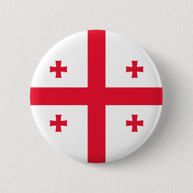 Chapa Redonda De 5 Cm Bandera de Georgia (Anverso)