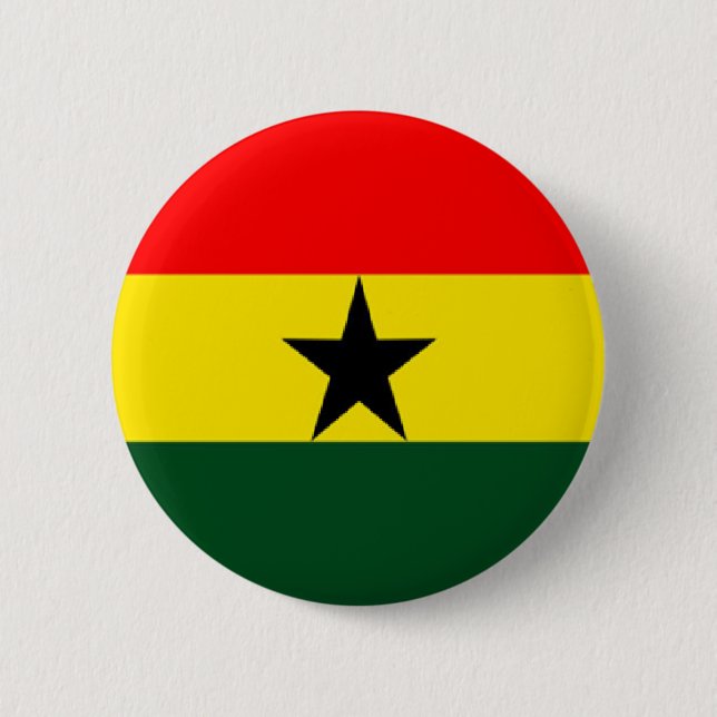 Chapa Redonda De 5 Cm Bandera de Ghana (Anverso)