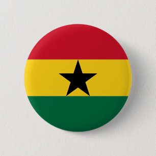 Chapa Redonda De 5 Cm Bandera de Ghana