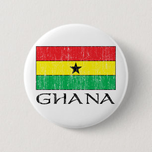 Chapa Redonda De 5 Cm Bandera de Ghana