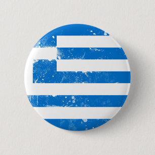 Chapa Redonda De 5 Cm Bandera de Grecia