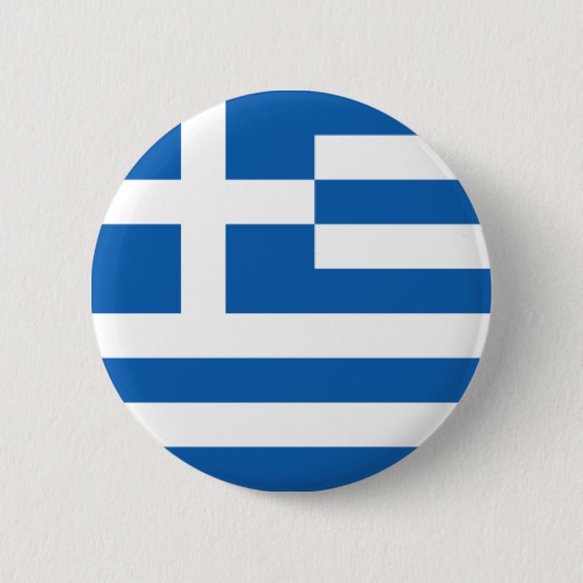 Chapa Redonda De 5 Cm Bandera de Grecia (Anverso)
