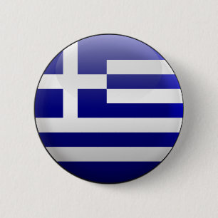 Chapa Redonda De 5 Cm Bandera de Grecia