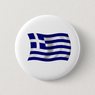 Chapa Redonda De 5 Cm Bandera de Grecia