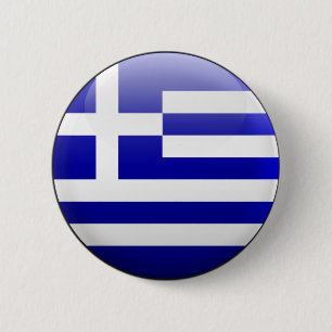 Chapa Redonda De 5 Cm Bandera de Grecia