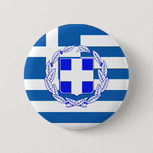 Chapa Redonda De 5 Cm Bandera de Grecia