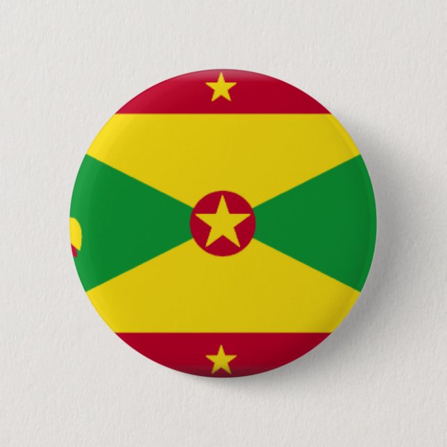 Chapa Redonda De 5 Cm Bandera de Grenada (Anverso)
