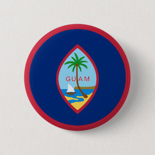 Chapa Redonda De 5 Cm Bandera de Guam