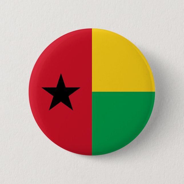 Chapa Redonda De 5 Cm Bandera de Guinea Bissau (Anverso)