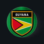 Chapa Redonda De 5 Cm Bandera de Guyana<br><div class="desc">Bandera de Guyana</div>