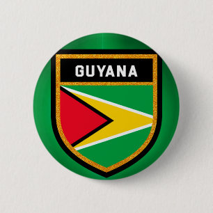 Chapa Redonda De 5 Cm Bandera de Guyana