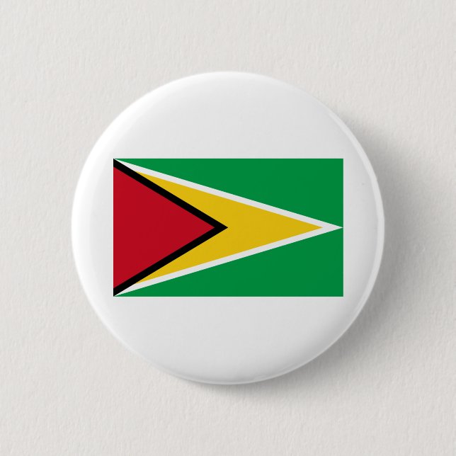 Chapa Redonda De 5 Cm Bandera de Guyana (Anverso)
