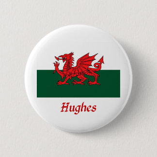Chapa Redonda De 5 Cm Bandera de Hughes Galés