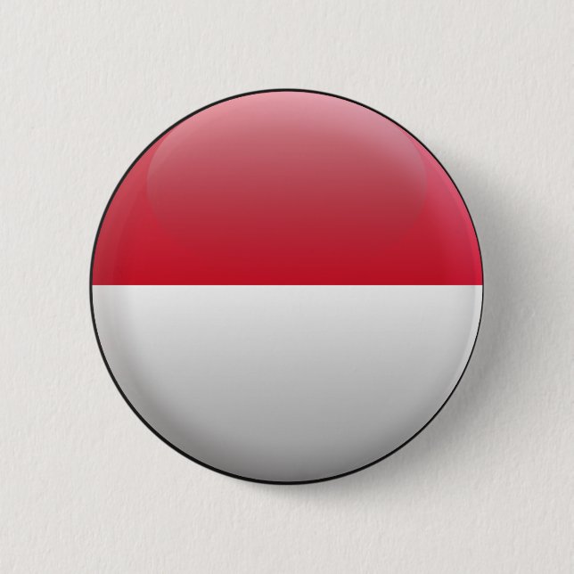 Chapa Redonda De 5 Cm Bandera de Indonesia (Anverso)