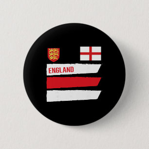 Chapa Redonda De 5 Cm Bandera de Inglaterra Fútbol Inglés Fanáticos Homb