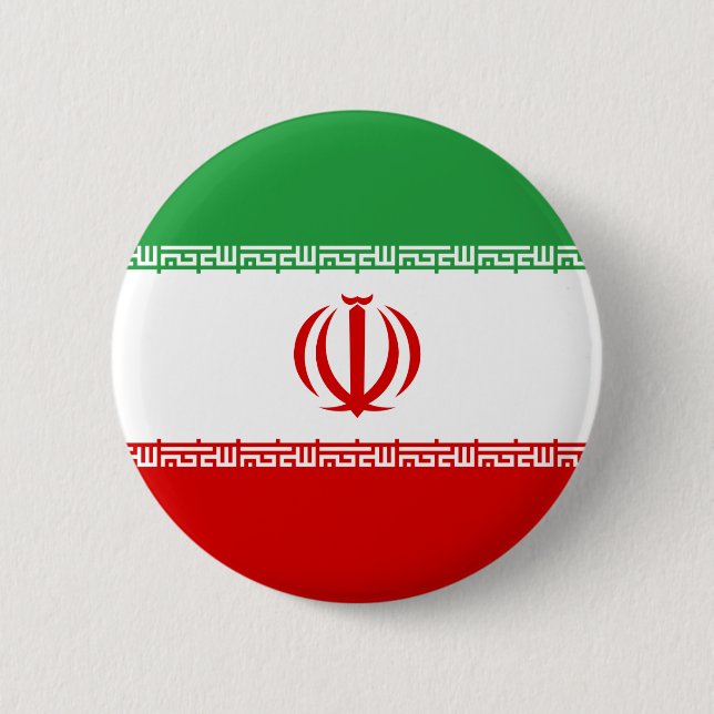 Chapa Redonda De 5 Cm Bandera de Irán (Anverso)