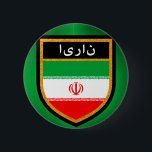 Chapa Redonda De 5 Cm Bandera de Irán<br><div class="desc">Bandera de Irán</div>