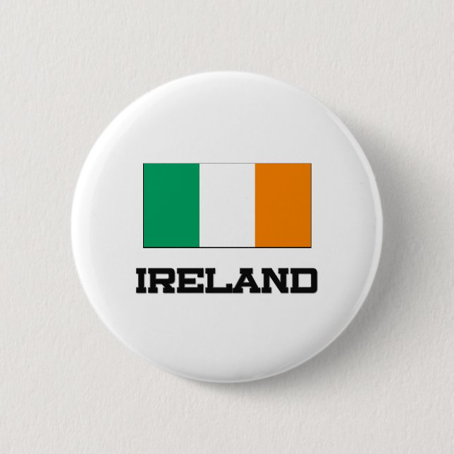 Chapa Redonda De 5 Cm Bandera de Irlanda (Anverso)