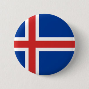 Chapa Redonda De 5 Cm Bandera de Islandia