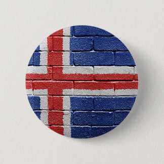 Chapa Redonda De 5 Cm Bandera de Islandia