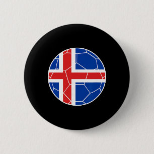 Chapa Redonda De 5 Cm Bandera de Islandia Fútbol Islandia Fútbol