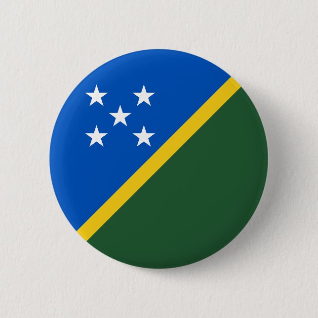 Chapa Redonda De 5 Cm Bandera de Islas Salomón (Anverso)