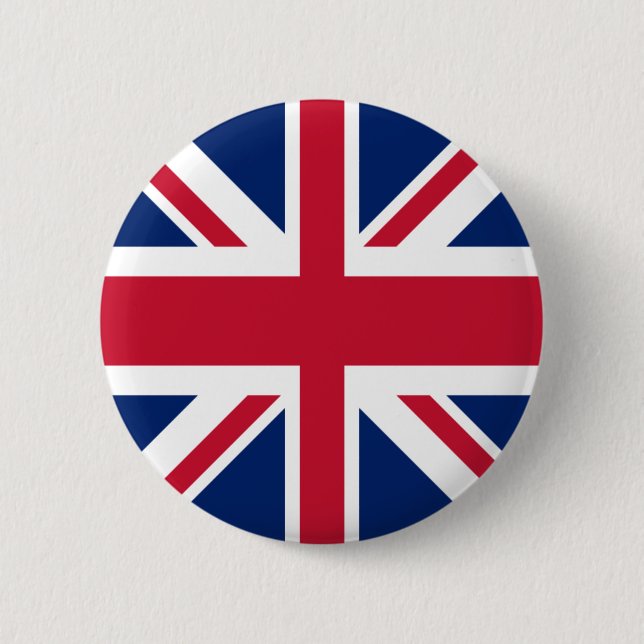 Chapa Redonda De 5 Cm Bandera de Jack de Unión (Anverso)