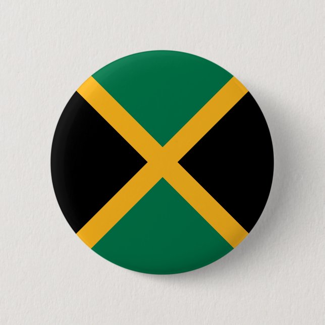 Chapa Redonda De 5 Cm Bandera de Jamaica (Anverso)