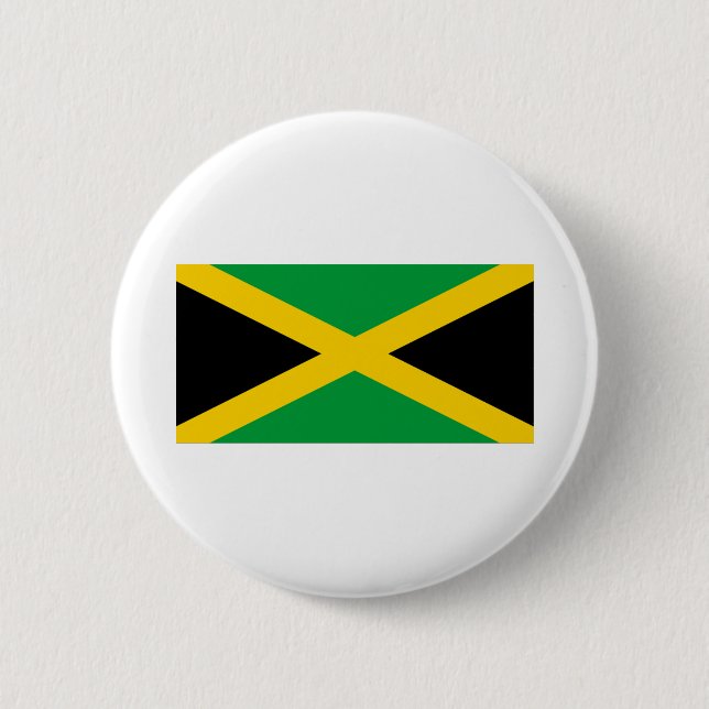 Chapa Redonda De 5 Cm Bandera de Jamaica (Anverso)