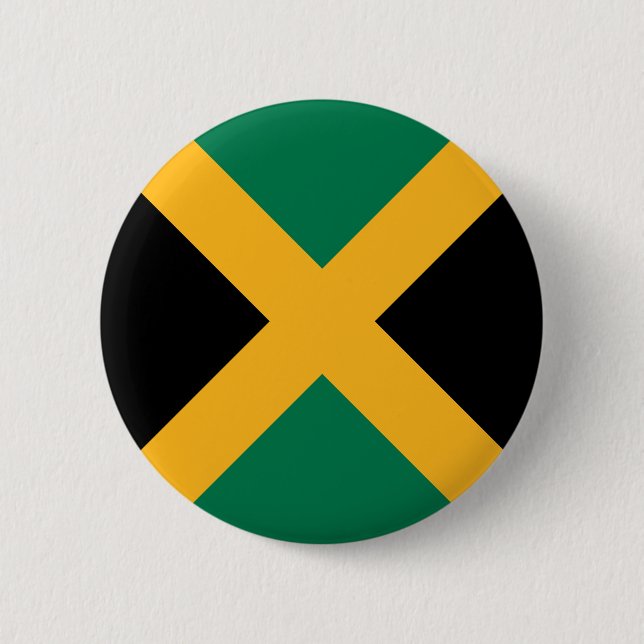 Chapa Redonda De 5 Cm Bandera de Jamaica (Anverso)