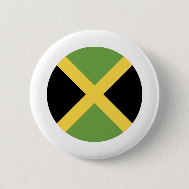 Chapa Redonda De 5 Cm Bandera de Jamaica (Anverso)