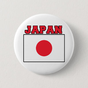 Chapa Redonda De 5 Cm Bandera de Japón