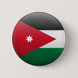 Chapa Redonda De 5 Cm Bandera de Jordania