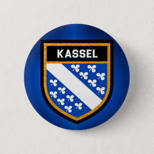 Chapa Redonda De 5 Cm Bandera de Kassel