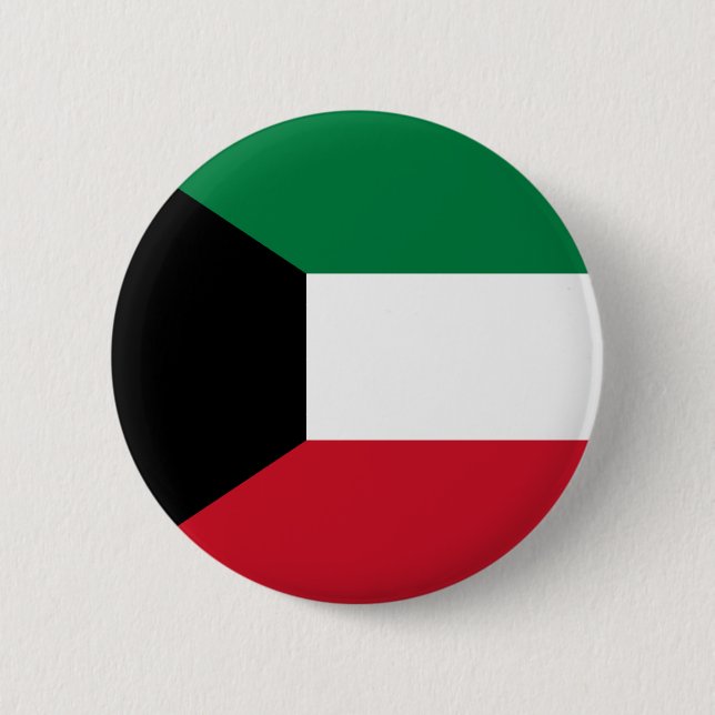 Chapa Redonda De 5 Cm Bandera de Kuwait (Anverso)