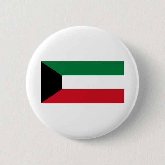 Chapa Redonda De 5 Cm Bandera de Kuwait (Anverso)