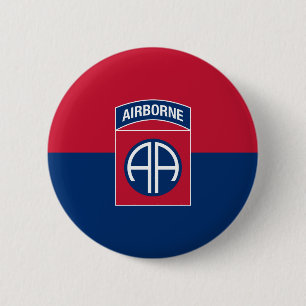 Chapa Redonda De 5 Cm Bandera de la 82ª División Aerotransportada Vetera