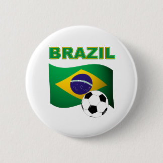 Chapa Redonda De 5 Cm Bandera de la camiseta del mundial del Brasil