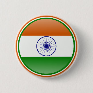 Chapa Redonda De 5 Cm Bandera de la India