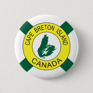 Chapa Redonda De 5 Cm Bandera de la isla de Breton (no oficial), Nueva E