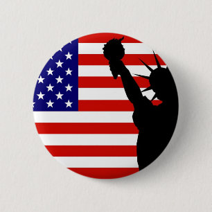 Chapa Redonda De 5 Cm Bandera de la libertad