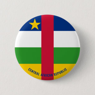 Chapa Redonda De 5 Cm Bandera de la República Centroafricana con un patr