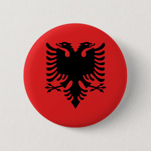 Chapa Redonda De 5 Cm Bandera de la República de Albania
