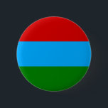 Chapa Redonda De 5 Cm Bandera de la República de Karelia<br><div class="desc">Bandera patriótica de la República de Karelia</div>